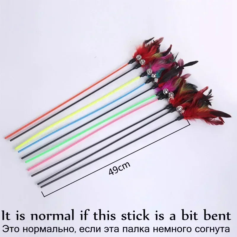 Cat Toy Feather Stick Toy