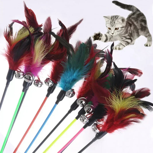 Cat Toy Feather Stick Toy