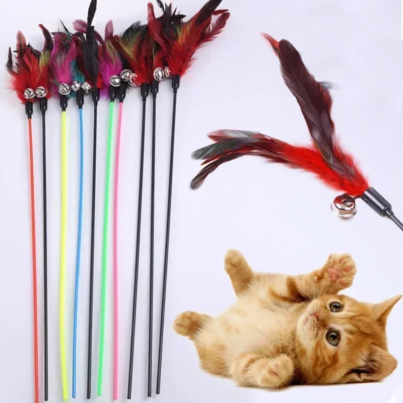 Cat Toy Feather Stick Toy