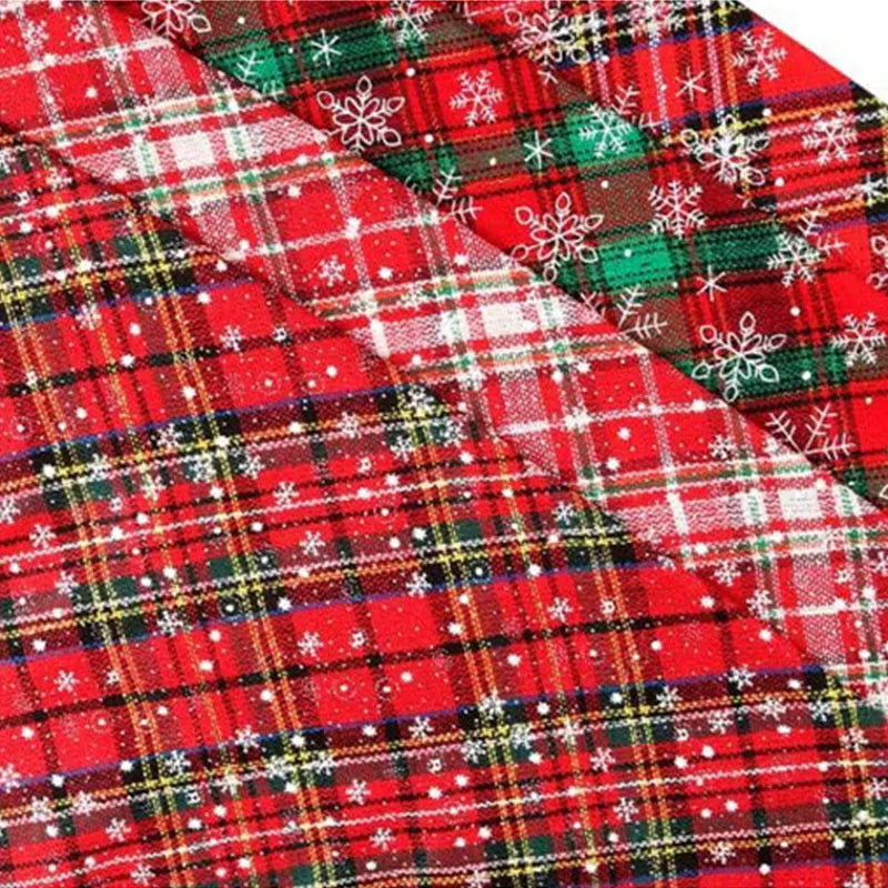 Red Plaid Dog Bandanas Large dog