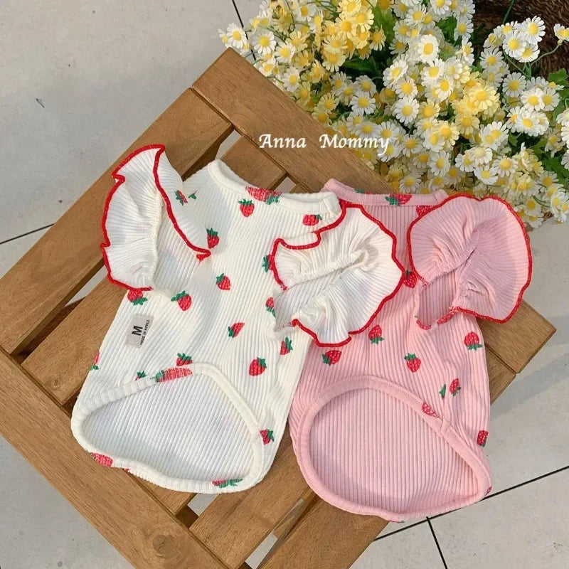 Cute Lace Strawberry Clothes