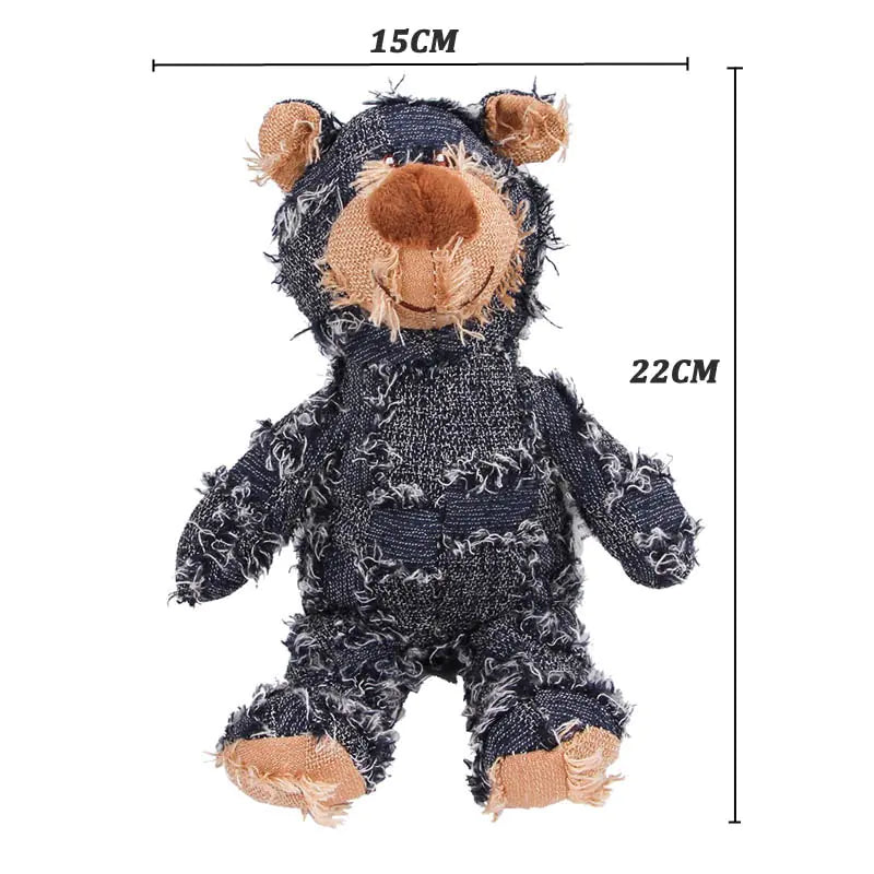 Patchwork Cute Bear Pet Plush Toys